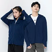 GIAT台灣製吸濕排汗透氣防曬外套(男女適穿) S 深藍