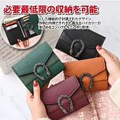 【Sayaka紗彌佳】日系古典銀座都會時尚三折卡夾包  -黑色