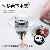 【美好家 Mehome】洗臉台下水器 溢水孔 按壓彈跳式水孔塞 大口徑(30-42釐米間)