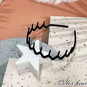 【卡樂熊】基本純色磨砂鋸齒造型髮箍(六款)- 齒梳款