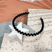 【卡樂熊】基本純色磨砂鋸齒造型髮箍(六款)- 立體波浪