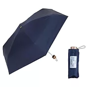【a.s.s.a】質感素色 5段式輕量晴雨迷你折傘(附傘套) ‧ 深藍