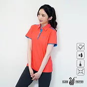 【遊遍天下】女款抗UV防曬涼感吸濕排汗機能POLO衫(GS1033) M 桔藍
