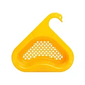 【E.dot】創意天鵝造型水槽多用途瀝水收納籃 黃色
