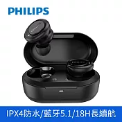 PHILIPS 飛利浦 TWS 無線藍牙耳機 TAT1215 (四色可選) 黑色