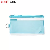 LIHIT LAB A-8100 多用途透明筆袋(soeru) 淺藍色
