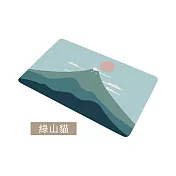 JIAGO 貓咪矽藻土吸水軟地墊 綠山貓