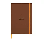 【Rhodia|Rhodiarama】軟皮筆記本 A5_橫線_象牙白_90g_80張_彈性束帶_ 枯藤色