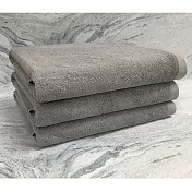 【LIFE 來福牌】貴族素色浴巾 3入組 灰色