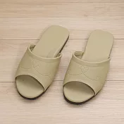 333家居鞋館 家居素色室內皮拖鞋 L 綠