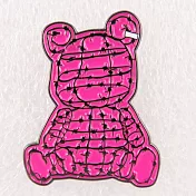 【微當代文創藝術聯名】刺別針 刺線泰迪熊 粉紅