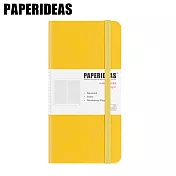 PAPERIDEAS 48K頁碼硬面绑帶筆記本 方格-檸檬黃