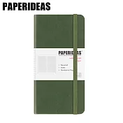 PAPERIDEAS 48K頁碼硬麵綁帶筆記本 方格-橄欖綠