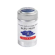 【Jacques Herbin｜珍珠彩墨】BleuNuit卡式墨水管_罐裝_6入_ 午夜藍