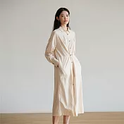 旅途原品 100%棉文藝襯衫連衣裙 M L XL  XL 杏仁米