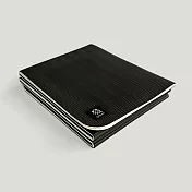【QMAT】台灣製 5mm方折瑜珈墊(附收納袋 折疊瑜珈墊 旅行墊 運動墊) 黑白