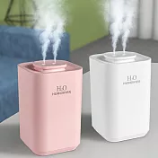 HUMIDIFIER 升級版抑菌銀離子3.3L雙噴霧化水氧機 空氣加濕器 (冰川白)