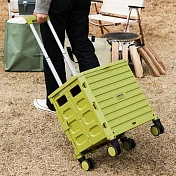 【韓國Dailylike】四輪折疊收納露營購物手推車 ‧ 綠