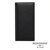 MONDAINE 瑞士國鐵 蘇黎世系列RFID 視窗6卡長夾(附零錢袋) 碳纖維黑