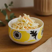 【日本小倉陶器】Tuuli優雅花卉 陶瓷餐碗11cm ‧ 黃