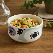 【日本小倉陶器】Tuuli優雅花卉 陶瓷餐碗11cm ‧ 灰