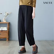 【AMIEE】純色修身棉褲(KDP-9171) XL 黑色