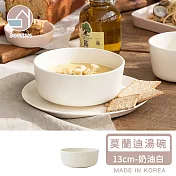 【韓國SSUEIM】Mariebel系列莫蘭迪陶瓷湯碗13cm -奶油白