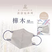 天心 立體3D 成人醫療口罩10入/包-莫蘭迪樺木