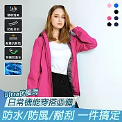 【KISSDIAMOND】Ultra抗溫差抗風雨輕量極鋒衣(KDFJ-286) M 女/玫紅