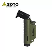日本SOTO L型填充式掌中點火器 (限定色)  軍綠色 ST-486AG