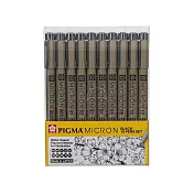 【SAKURA】筆格邁代針筆黑色套裝 10支入