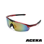 【ACEKA】鏡面運動太陽眼鏡 (TRENDY 休閒運動系列)  紅