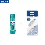 MILAN 360º 零死角修正帶_樹懶抱抱_1入(含補充2入組) 土耳其綠