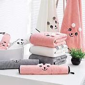【Ma-Club】立體笑臉兔耳朵刺繡吸水浴巾 * 灰色