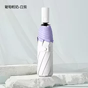 【KISSDIAMOND】溫柔拾光晴雨兩用全自動傘(KDU-345) 葡萄輕奶-白紫
