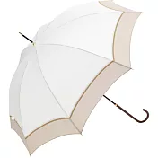 【日本because】Plain Bicolor 氣質雙色拼接輕量直傘 ‧ 杏