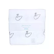 【AXCIS】日本柔軟純棉雙層紗吸水方巾 ‧ 天鵝