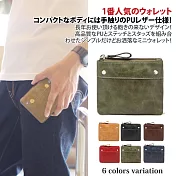 【Sayaka紗彌佳】日本青山潮流復古油蠟工藝皮革零錢收納包  -綠色