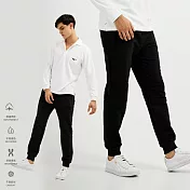 【KISSDIAMOND】韓版潮流厚磅棉休閒褲KDP-A16) XL 黑色