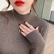 【ACheter】 半高領內搭秋冬毛衣羊絨感長袖顯瘦針織衫加絨純色短版修身上衣# 114518 FREE 可可