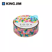【HITOTOKI】SODA 透明PET卷狀膠帶 軋型款 15MM 彩色糖珠 (CMTD15-001)