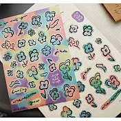 【什物 a kind of café】手帳系列割型貼紙｜溫柔霓虹燈 WhiteJade