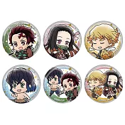 【日本正版授權】全套6款 鬼滅之刃 花鳥風月(極) 徽章 日本製 別針/胸章 334815