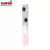 UNI限量櫻花綻放系列 五角鉛筆三支入  深鼠灰