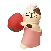 【DECOLE】 concombre 現採草莓咖啡  抱草莓的貓貓