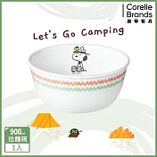 【美國康寧 CORELLE】SNOOPY 露營趣 900ml拉麵碗
