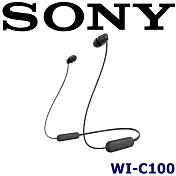 SONY WI-C100 入門級 25小時長續航 防潑濺 頸掛式藍芽耳機 新力索尼公司貨保固一年 黑色