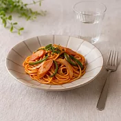 【日本Kakuni】窯變粉引十草 陶瓷咖哩餐盤21cm