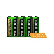 東芝TOSHIBA 環保碳鋅電池 9V專用電池(4入) 原廠公司貨 6F22UG