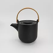 smith&hsu 窯變直筒壺，墨麻黑色，大